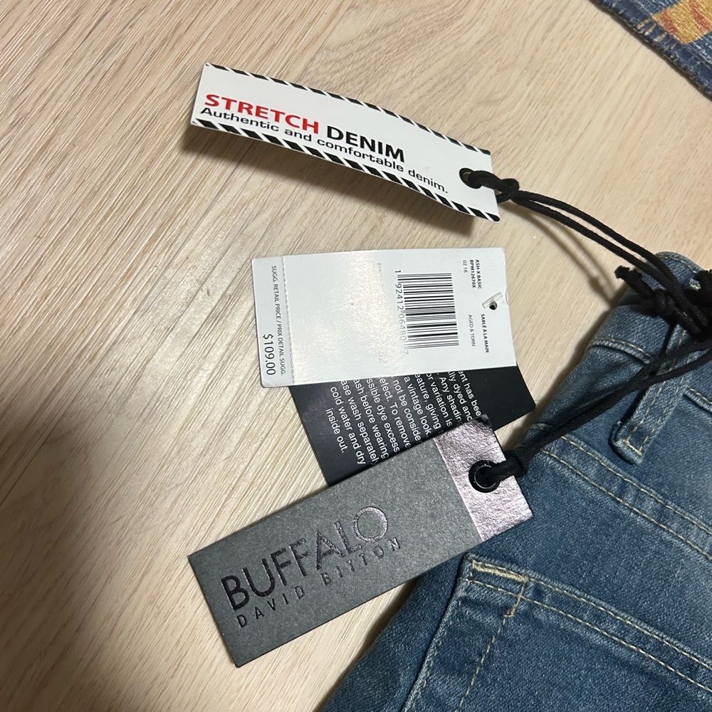 Buffalo David Bitton Men's livefree Skinny Stretch Medium Wash Blue Jeans 32x32 - Picture 6 of 6
